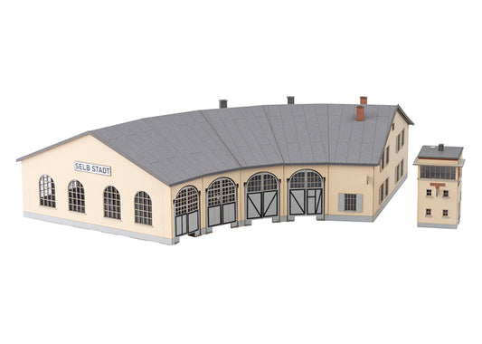 MiniTrix 66341: Building Kit for Selb Locomotive Roundhouse and Selb City Signal T