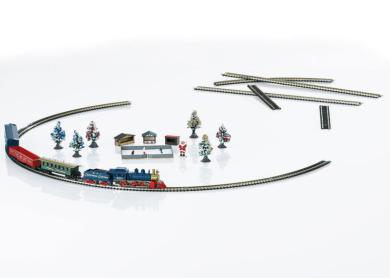 Marklin 81845: Christmas Starter Set. Steam Freight Train with an Oval of Track.