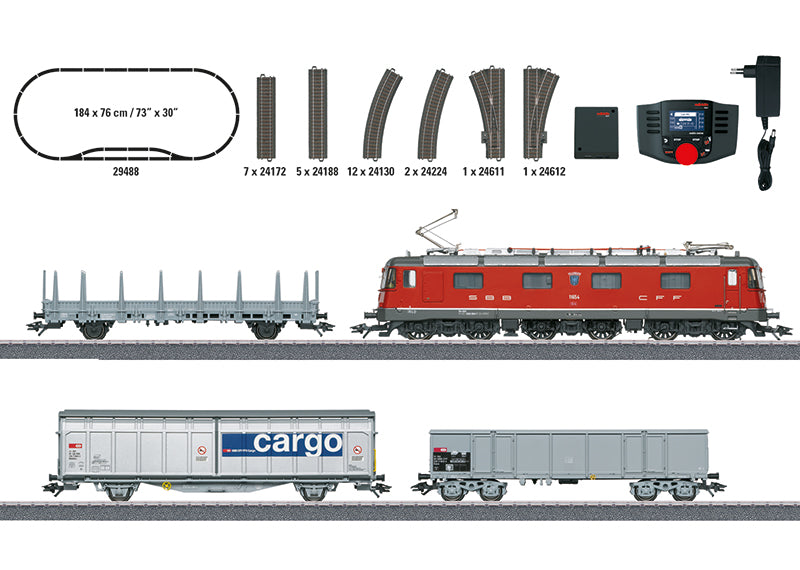 Marklin 29488: Swiss Freight Train with a Class Re 620 Digital Starter Set