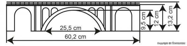 Kibri 39720: H0 Hölltobel-viaduct, single track