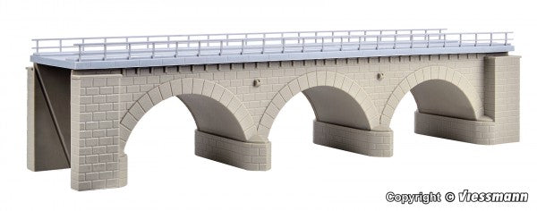 Kibri 39721: H0 Stone arch bridge with ice breaking pillarsstraight, single track