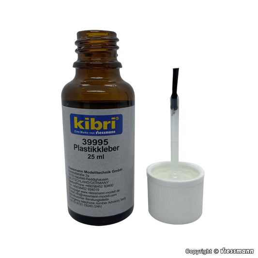 Kibri 39995: Plastic glue liquid, with brush, 25 ml