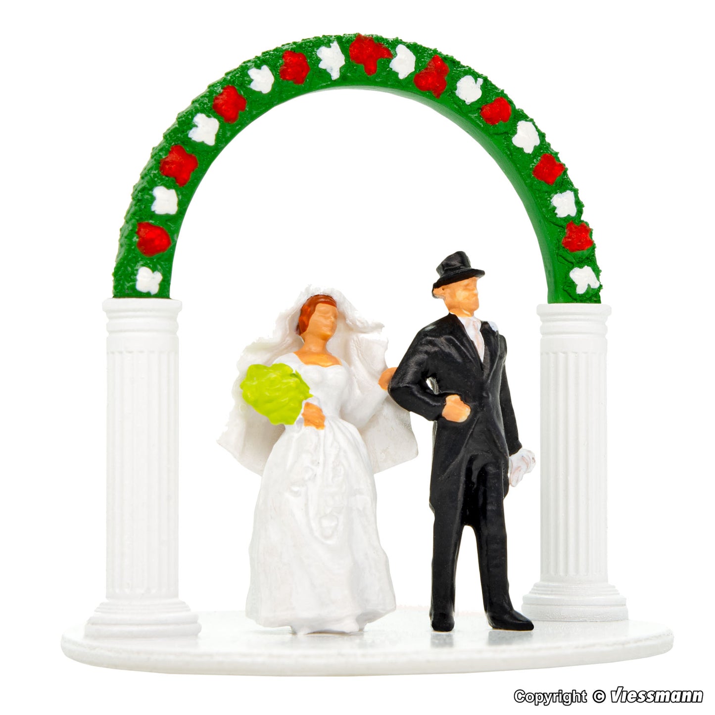Vollmer 42365: H0 Set Bride and Groom with Wedding Arch