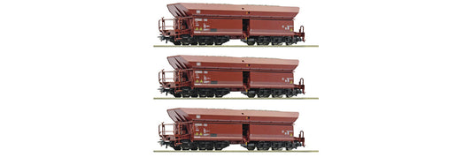 Roco 77031: 3 piece set (2): Ore wagons, DB