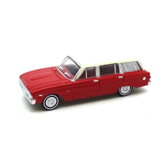 Cooee 1962 Ford XL Falcon Station Wagon – Woomera Red with Merino White roof (1:87 HO)