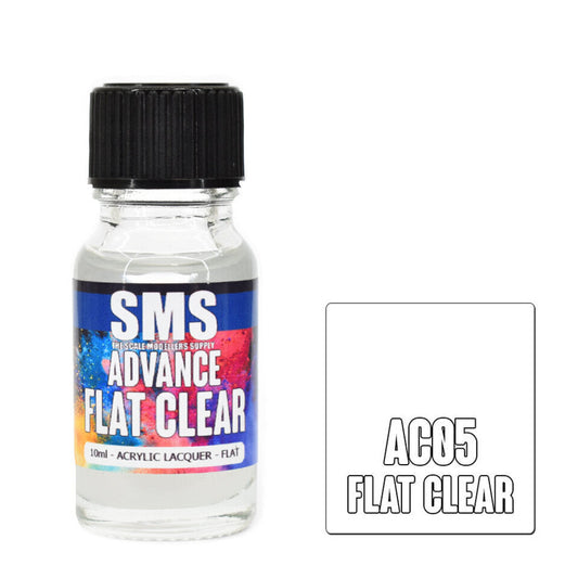 Scale Modellers Supply AC05: Advance Acrylic Lacquer 10ml Flat Clear