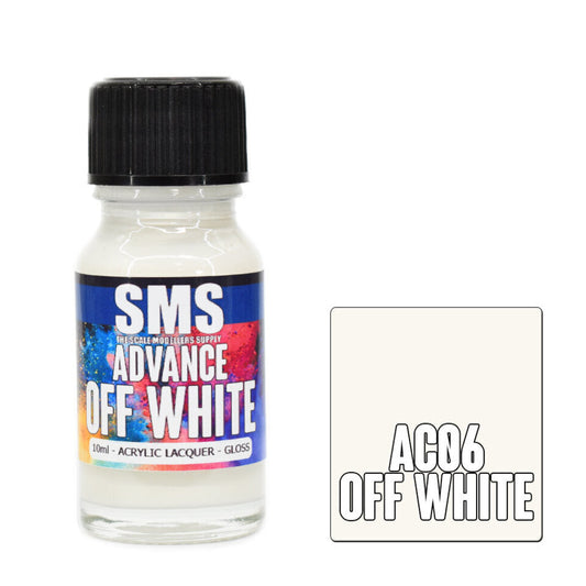Scale Modellers Supply AC06: Advance Acrylic Lacquer 10ml Off White