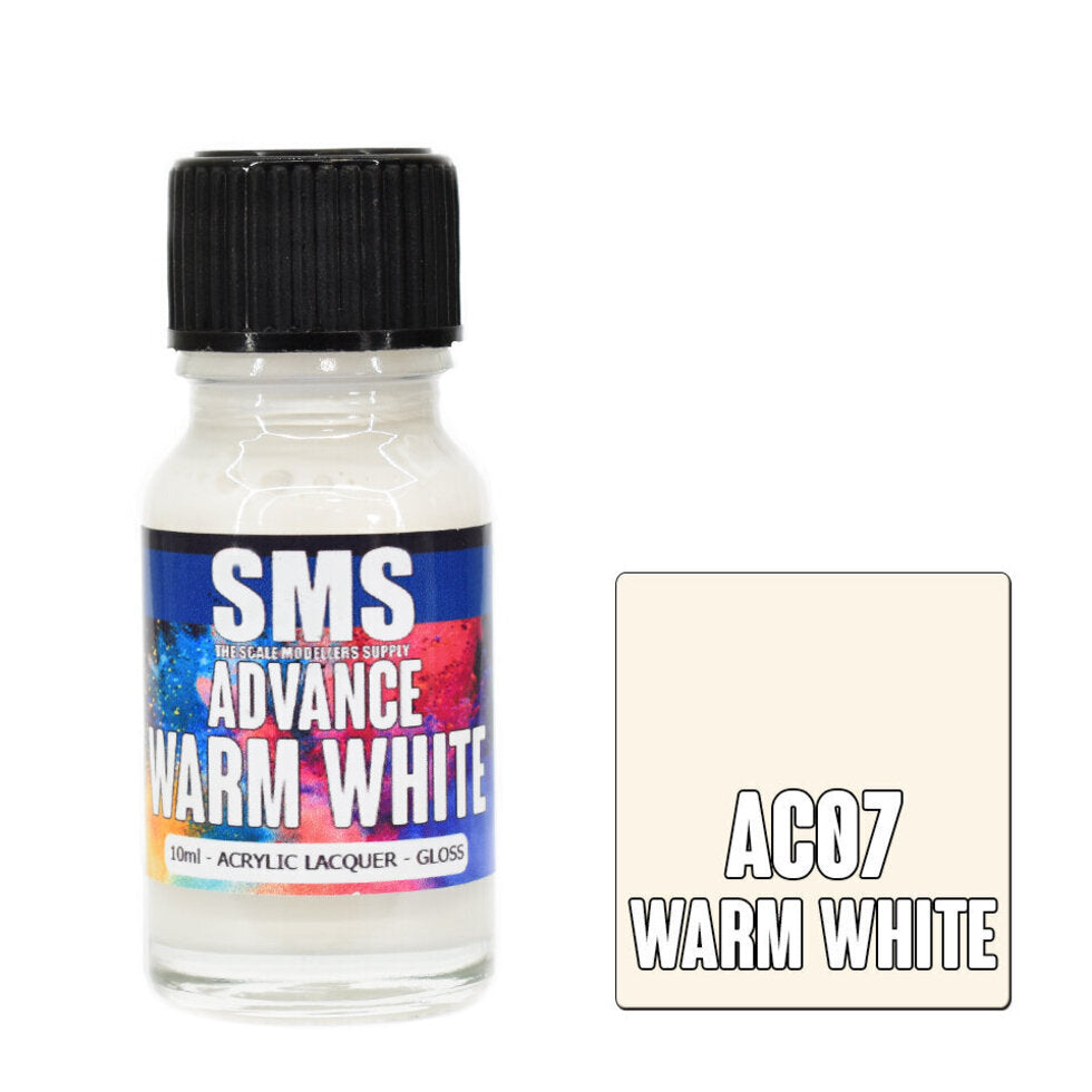 Scale Modellers Supply AC07: Advance Acrylic Lacquer 10ml Warm White