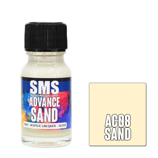 Scale Modellers Supply AC08: Advance Acrylic Lacquer 10ml Sand