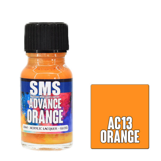 Scale Modellers Supply AC13: Advance Acrylic Lacquer 10ml Orange