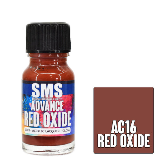 Scale Modellers Supply AC16: Advance Acrylic Lacquer 10ml Red Oxide