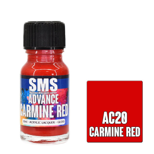 Scale Modellers Supply AC20: Advance Acrylic Lacquer 10ml Carmine Red