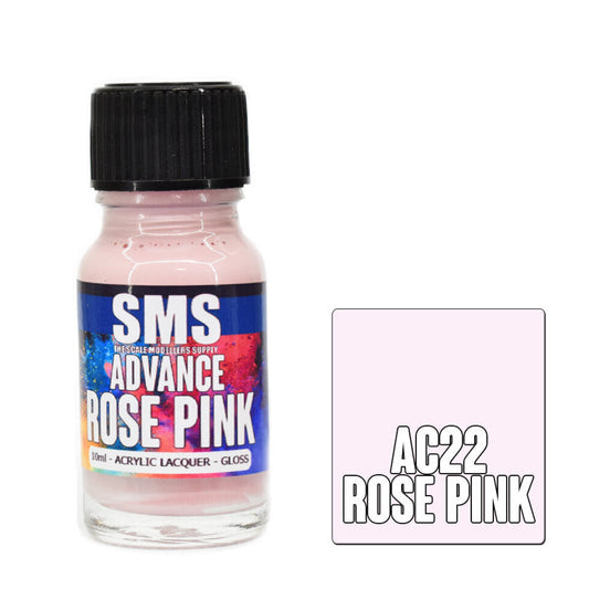 Scale Modellers Supply AC22: Advance Acrylic Lacquer 10ml Rose Pink