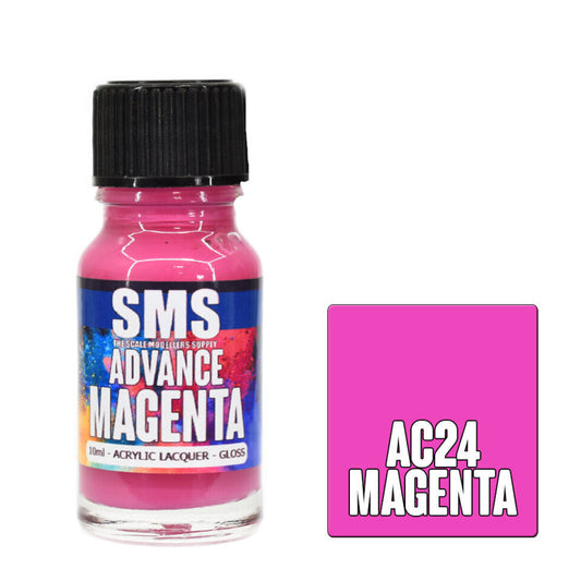Scale Modellers Supply AC24: Advance Acrylic Lacquer 10ml Magenta