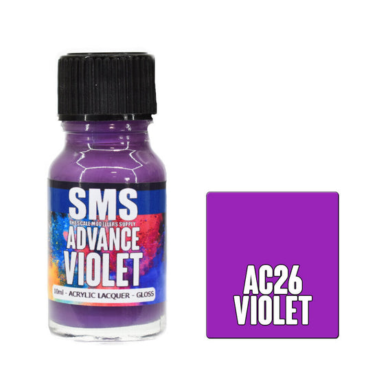 Scale Modellers Supply AC26: Advance Acrylic Lacquer 10ml Violet