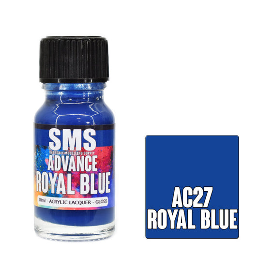 Scale Modellers Supply AC27: Advance Acrylic Lacquer 10ml Royal Blue