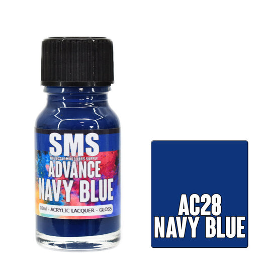 Scale Modellers Supply AC28: Advance Acrylic Lacquer 10ml Navy Blue
