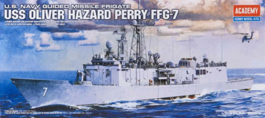 Academy 1/350 USS Oliver Hazard Perry FFG-7 Plastic Model Kit *Aus Decals* (14102)