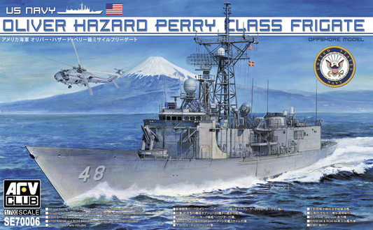 AFV Club 1/700 US Navy Oliver Hazard Perry Class Frigate Plastic Model Kit *Aust Decals* (SE70006)