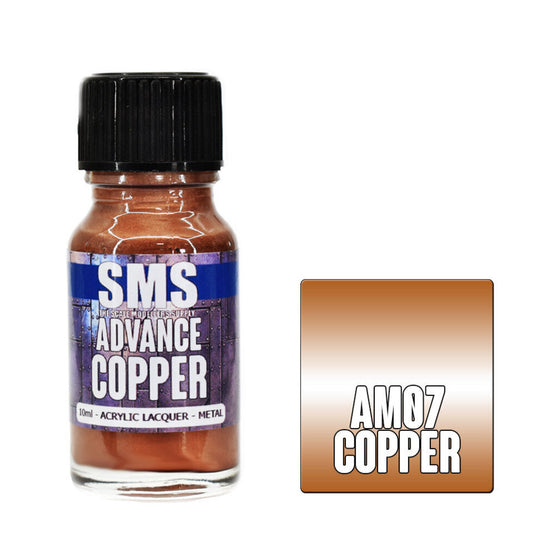 Scale Modellers Supply AM07: Advance Acrylic Lacquer 10ml Copper