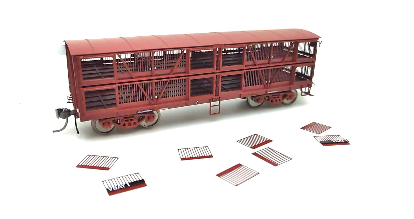 Ixion: HO Scale Victorian Railways LF Sheep Wagon Triple Pack E (LF24, LF39, LF49)
