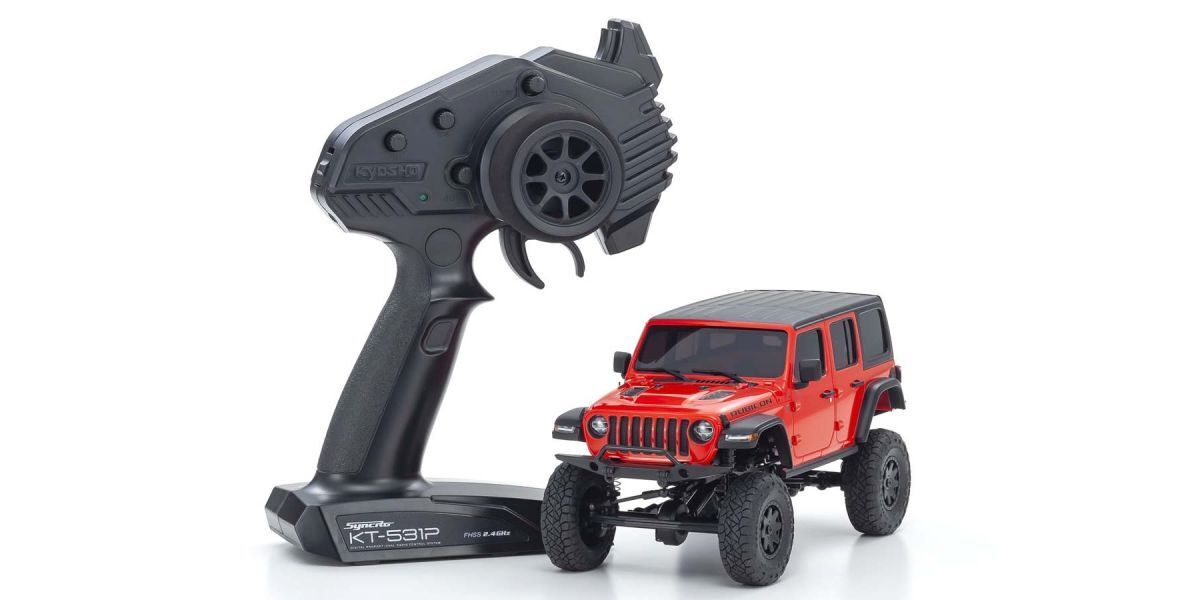Kyosho 4x4 Mini-Z 1/24 Jeep Wrangler Unlimited Rubicon Firecracker Red [32521R]