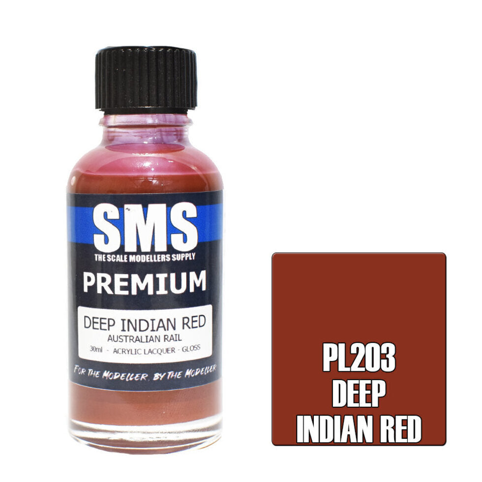 Scale Modellers Supply PL203: Premium DEEP INDIAN RED 30ml