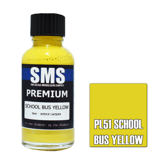 Scale Modellers Supply PL51: Premium SCHOOL BUS YELLOW 30ml