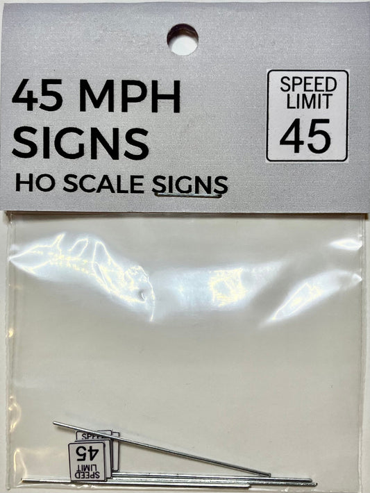 Train Girl 45 mph Speed Limit Signs 4 Pack (HO)