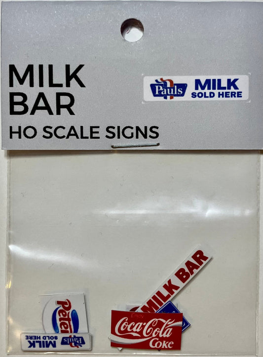 Train Girl Aussie Advertising "Milk Bar" 6 Pack (HO)