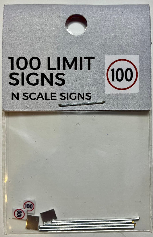 Train Girl 100 km/h Speed Limit Signs 4 Pack (N)