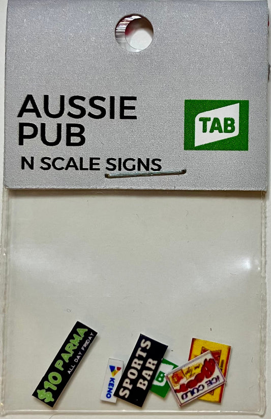 Train Girl Aussie Advertising "Pub" Signs 6 Pack (N)