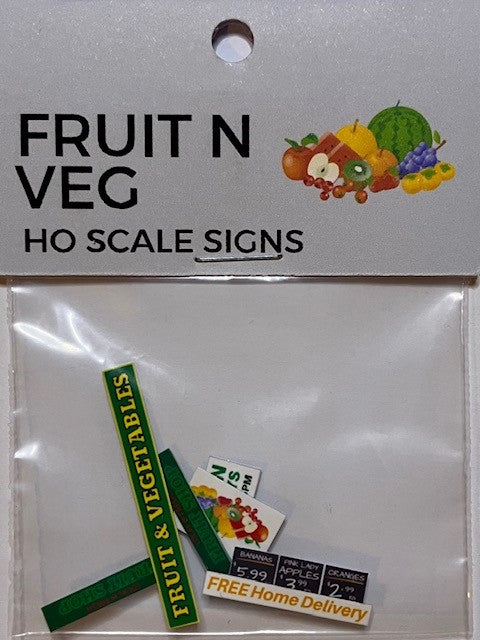 Train Girl Aussie Advertising "Fruit Shop" 6 Pack (HO)