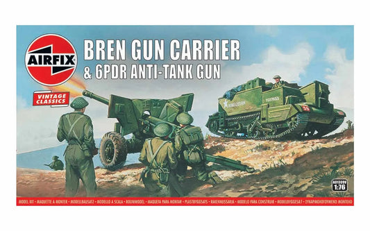 Airfix Bren Gun Carrier & 6Pdr At Gun 1:76 Scale (A01309V)