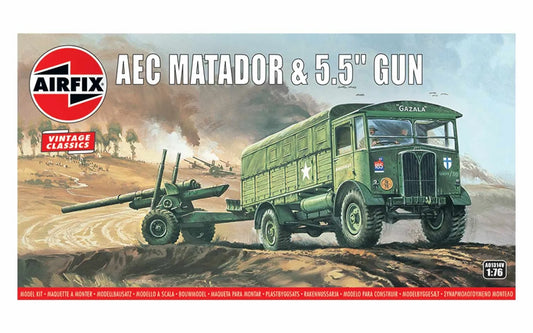 Airfix Aec Matador & 5.5 Inch Gun 1:76 Scale (A01314V)