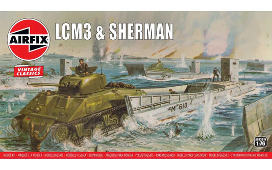 Airfix Lcm3 & Sherman Tank (A03301V)