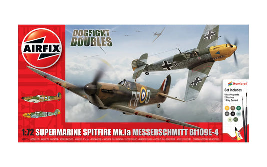 Airfix Spitfire Mkia & Messerschmitt Bf109E-4 Dogfight Dbl Gift Set 1:72 (A50135)