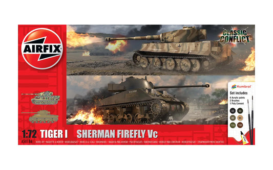 Airfix Classic Conflict Tiger 1 Vs Sherman Firefly 1:72 (A50186)
