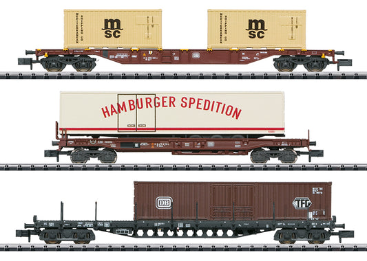 MiniTrix 18702: Container Service Freight Car Set