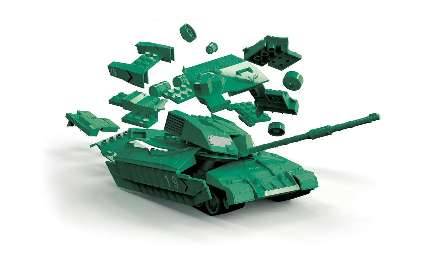 Airfix Quickbuild Challenger Tank - Green (J6022)