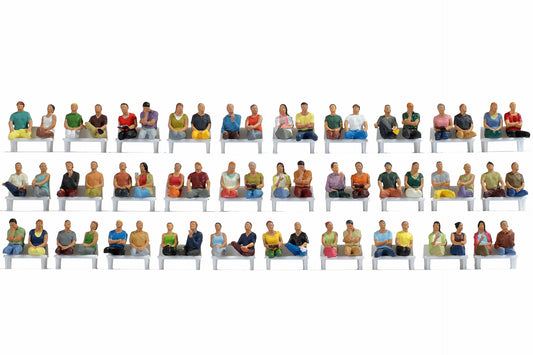 Noch 16072: Mega Economy Set “Sitting Passengers” 60 Figures, without legs, without benches (H0)
