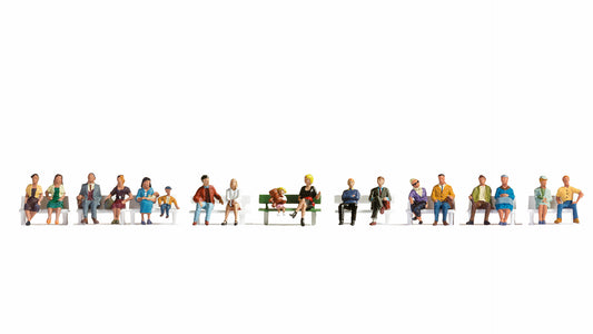Noch 16131: XL Set “Sitting People” (without benches) (H0)