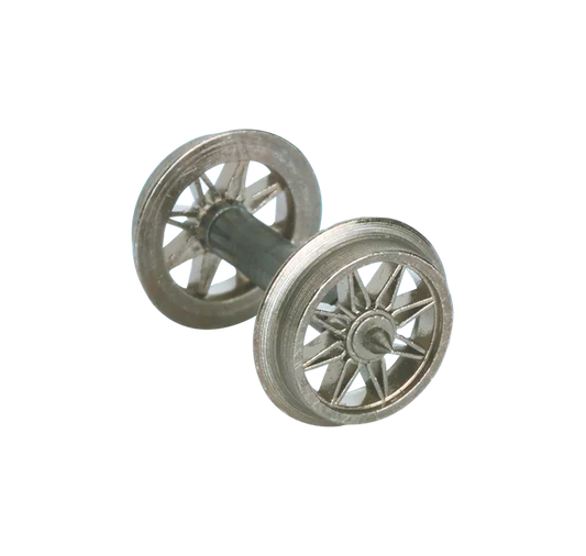 Brawa 2182: H0 Spoke Wheels in toe bearing, axle length 24 mm