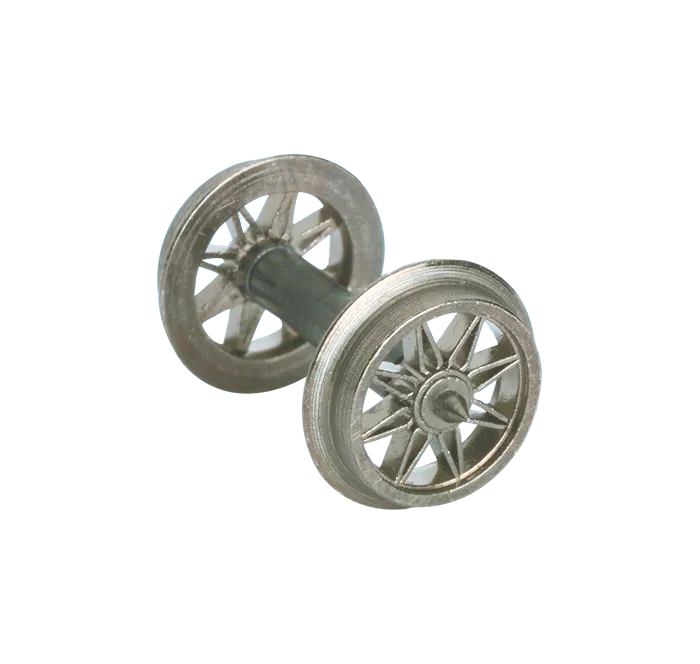 Brawa 2183: H0 Spoke Wheels in toe bearing, axle length 23 mm