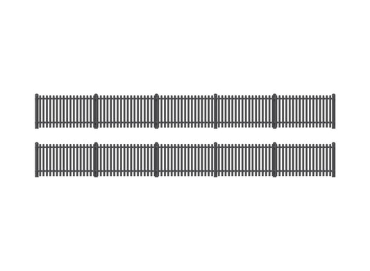 Ratio 422: Gwr Station Fencing, Black (Straight Only)