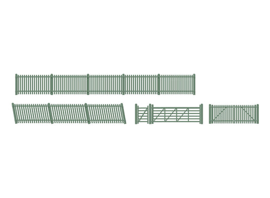 Ratio 430: Picket Fencing, Green (Inc. Gates & Ramps)