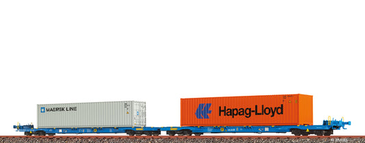 Brawa 48109: H0 Container Car Sffggmrrss36 "MAERSK / Hapag-Lloyd" AAE