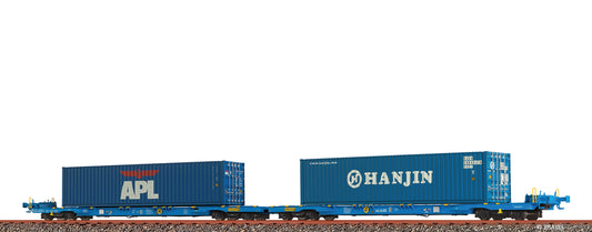 Brawa 48110: H0 Container Car Sffggmrrss36 "APL / HANJIN" AAE