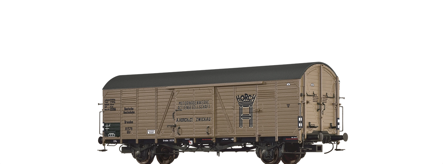 Brawa 50966: H0 Covered Freight Car Gltr "Horch" DRG