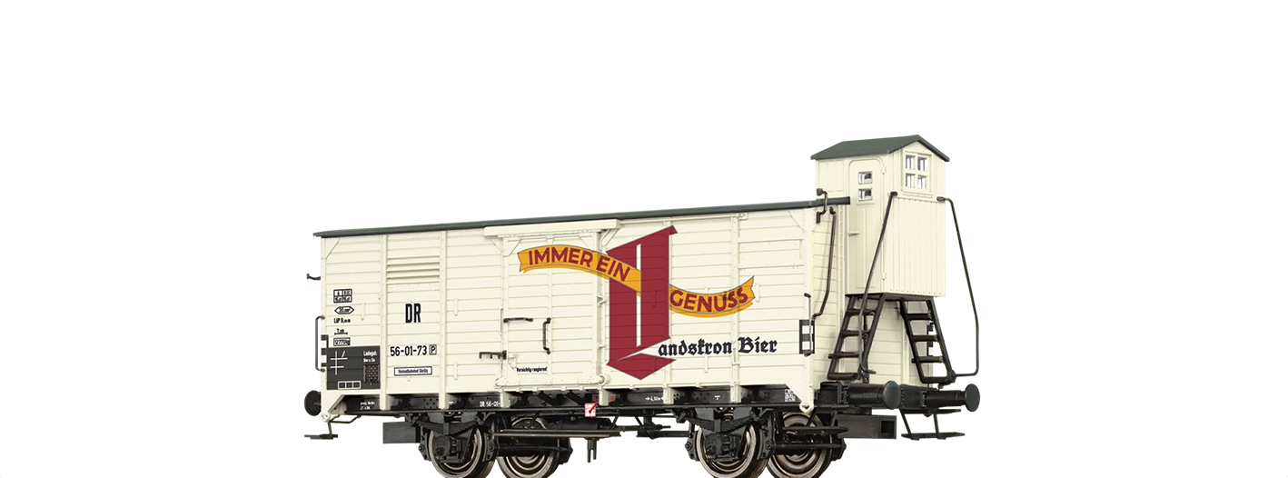 Brawa 50970: H0 Covered Freight Car G10 "Landskron Brauerei" DR